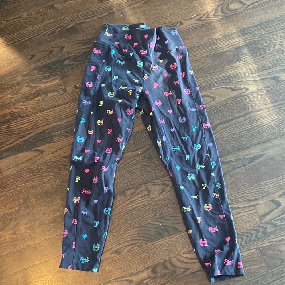 Victoria’s Secret pink ultimate leggings rainbow